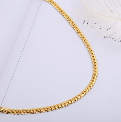 Men Gold Tone Snake Chain