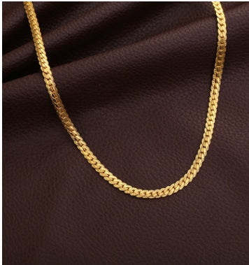 Men Gold Tone Snake Chain